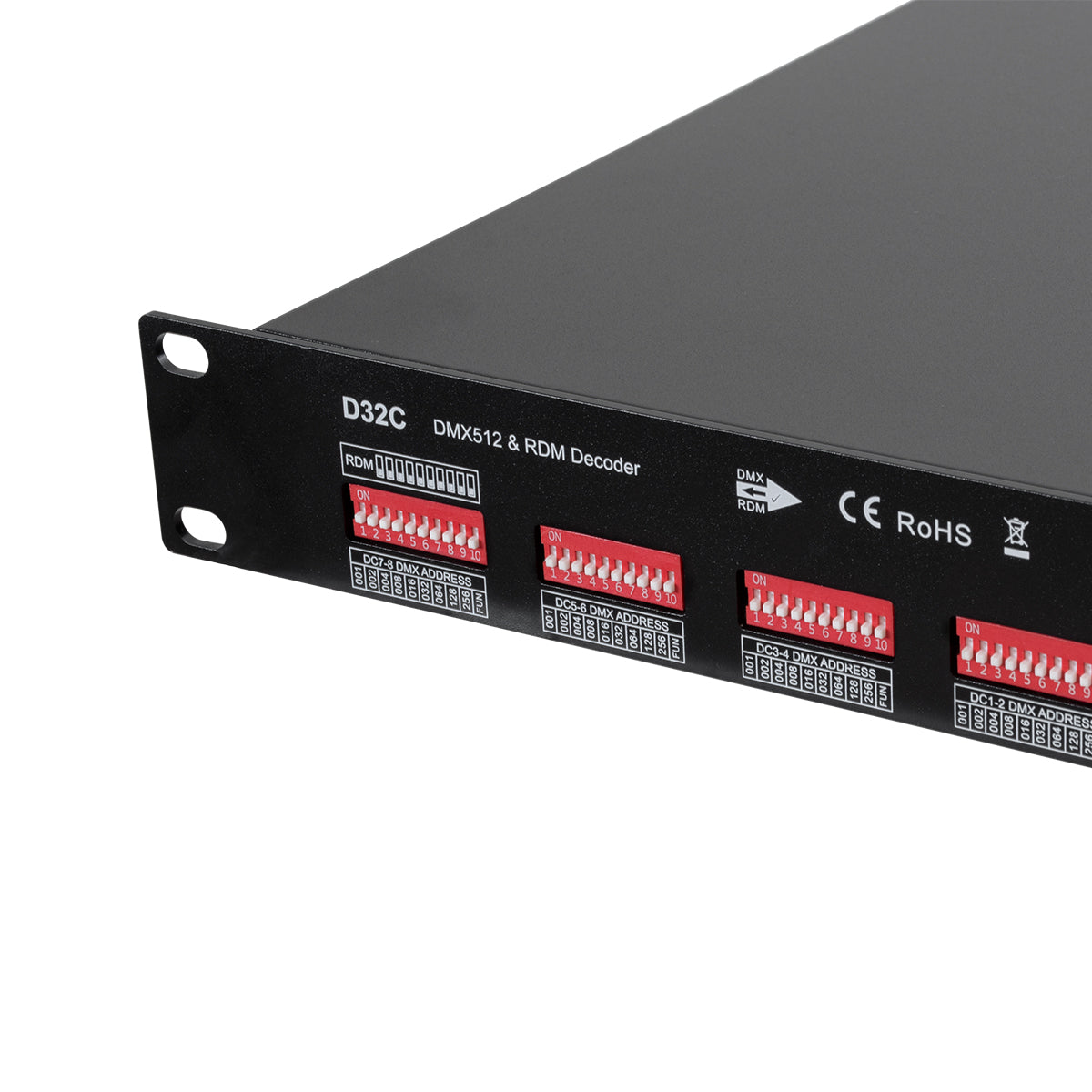 71570 D32C SKYDANCE DC DMX & RDM Dimmer High Speed Controller / Constant Current Decoder 32 Καναλιών DC 12-48V 32 x 700mA 34W - Max 22.5A 1075W - IP20 Μ48 x Π26 x Υ5cm