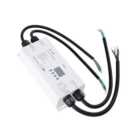 71571-IP65 D4-WP SKYDANCE DC DMX & RDM Dimmer High Speed Controller / Decoder 4 Καναλιών DC 12-36V 4 x 5A 180W - Max 20.5A 720W - Αδιάβροχος IP65 Μ17 x Π8 x Υ4