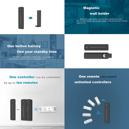 SKYDANCE-R11 71572 RF Ασύρματο Χειριστήριο Αφής 1 Group για όλα τα Μονόχρωμα SKYDANCE Controller - DC 3V 1 x CR2032 IP20 - RF2.4Ghz - Μ14 x Π3.5 x Υ1.1