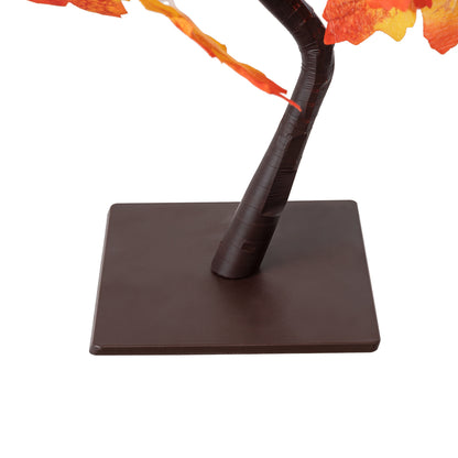 TREEDECO 71586 Μοντέρνο Επιτραπέζιο Φωτιστικό Πορτατίφ LED 2W 100lm 200° DC 5V με USB 2.0 IP20 Θερμό Λευκό 2700K - Πορτοκαλί & Καφέ - Μ30 x Π30 x Υ41