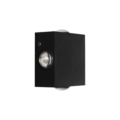 HIKARI 60686 Μοντέρνο Φωτιστικό Τοίχου - Απλίκα LED 8W 1000lm 30° AC 220-240V Αδιάβροχο IP65 Θερμό Λευκό 2700K - CREE XPE Chip & TÜV SÜD Driver - Μαύρο Ματ - Μ9 x Π4 x Υ9