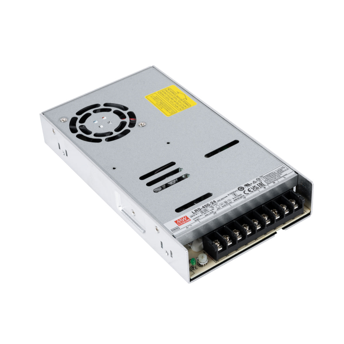 MEANWELL-LRS450-24 90787 Τροφοδοτικό/Μετασχηματιστής PELV 450W 18.8A DC 24V IP20 - AC 220-240V σε DC 24V / Ρυθμιζόμενo από DC 21.6V έως DC 28.8V - Μ22.5 x Π12.4 x Υ3.5