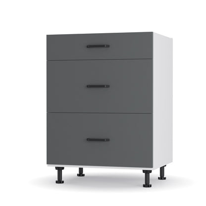 Modest Κάτω Ντουλάπι Συρταριέρα Ανθρακί 60x48x82