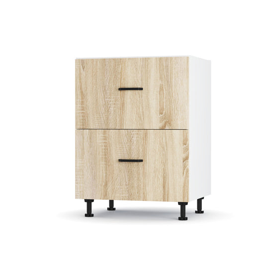 Modest Κάτω Ντουλάπι με 2 Συρτάρια Σονόμα 60x48x82
