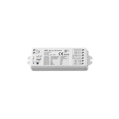 73010 WT5 SKYDANCE DC WiFi & RF 2.4Ghz Dimmer High Speed Controller 5 Καναλιών DC 12-24V 5 x 3A 72W - Max 15A 360W - IP20 Μ10 x Π4 x Υ2cm