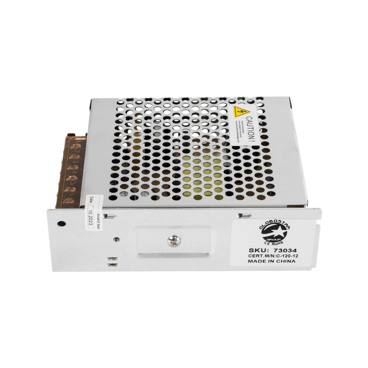 LUMIVOLT 73034 Τροφοδοτικό/Μετασχηματιστής PELV 120W 10A DC 12V IP20 - AC 220-240V σε DC 12V / Ρυθμιζόμενo από DC 10.8V έως DC 13.2V - Μ13 x Π10 x Υ4