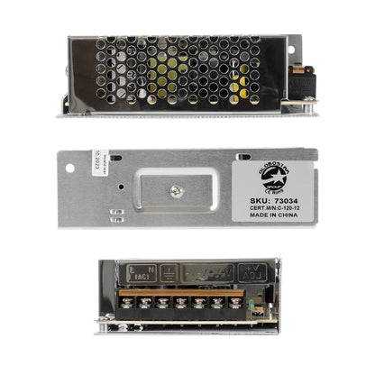 LUMIVOLT 73034 Τροφοδοτικό/Μετασχηματιστής PELV 120W 10A DC 12V IP20 - AC 220-240V σε DC 12V / Ρυθμιζόμενo από DC 10.8V έως DC 13.2V - Μ13 x Π10 x Υ4