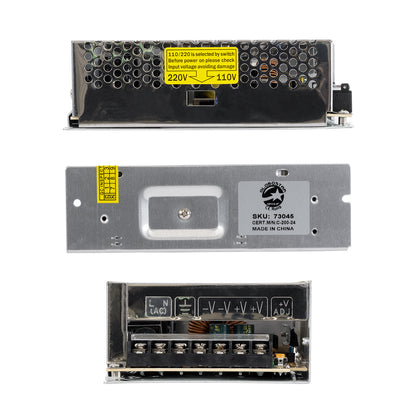 LUMIVOLT 73045 Τροφοδοτικό/Μετασχηματιστής PELV 200W 8.3A DC 24V IP20 - AC 220-240V σε DC 24V / Ρυθμιζόμενo από DC 22.5V έως DC 25.5V - Μ16 x Π10 x Υ5