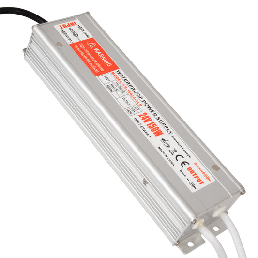 73063 Μεταλλικό Τροφοδοτικό SELV για Προϊόντα LED 150W 6.25A - AC 220-240V σε DC 24V - Αδιάβροχο IP67 Μ23.5 x Π6 x Υ4cm