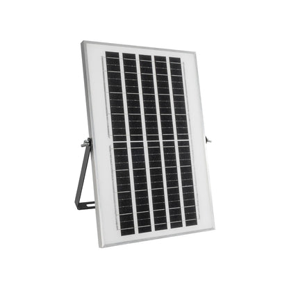 LUMOVOX 73067 Προβολέας LED 100W 5000lm 120° DC 5V με Φωτοβολταϊκό Panel 5V 8W & Επαναφορτιζόμενη Μπαταρία Li-ion 3.2V 5000mAh Αδιάβροχο IP67 Ψυχρό Λευκό 6000K - 120 x SMD2835 Sanan Chip - Γκρι Ανθρακί - Μ25 x Π5.5 x Υ17.5