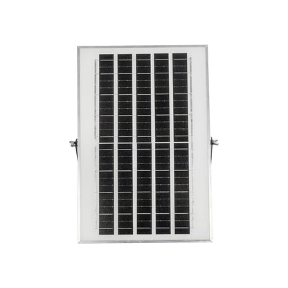 LUMOVOX 73067 Προβολέας LED 100W 5000lm 120° DC 5V με Φωτοβολταϊκό Panel 5V 8W & Επαναφορτιζόμενη Μπαταρία Li-ion 3.2V 5000mAh Αδιάβροχο IP67 Ψυχρό Λευκό 6000K - 120 x SMD2835 Sanan Chip - Γκρι Ανθρακί - Μ25 x Π5.5 x Υ17.5