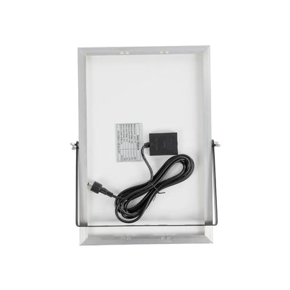 LUMOVOX 73067 Προβολέας LED 100W 5000lm 120° DC 5V με Φωτοβολταϊκό Panel 5V 8W & Επαναφορτιζόμενη Μπαταρία Li-ion 3.2V 5000mAh Αδιάβροχο IP67 Ψυχρό Λευκό 6000K - 120 x SMD2835 Sanan Chip - Γκρι Ανθρακί - Μ25 x Π5.5 x Υ17.5