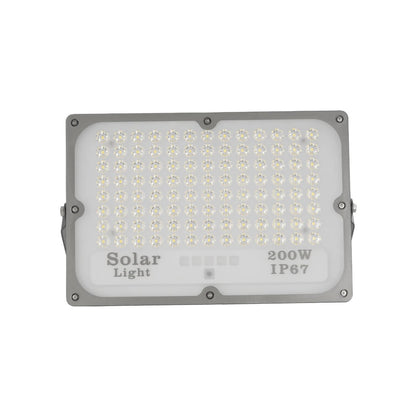 LUMOVOX 73068 Προβολέας LED 200W 10000lm 120° DC 5V με Φωτοβολταϊκό Panel 5V 12W & Επαναφορτιζόμενη Μπαταρία Li-ion 3.2V 10000mAh Αδιάβροχο IP67 Ψυχρό Λευκό 6000K - 180 x SMD2835 Sanan Chip - Γκρι Ανθρακί - Μ29.5 x Π5.5 x Υ19
