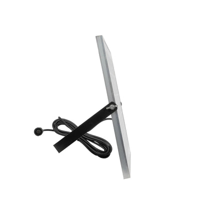 LUMOVOX 73068 Προβολέας LED 200W 10000lm 120° DC 5V με Φωτοβολταϊκό Panel 5V 12W & Επαναφορτιζόμενη Μπαταρία Li-ion 3.2V 10000mAh Αδιάβροχο IP67 Ψυχρό Λευκό 6000K - 180 x SMD2835 Sanan Chip - Γκρι Ανθρακί - Μ29.5 x Π5.5 x Υ19