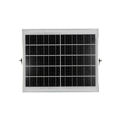 LUMOVOX 73068 Προβολέας LED 200W 10000lm 120° DC 5V με Φωτοβολταϊκό Panel 5V 12W & Επαναφορτιζόμενη Μπαταρία Li-ion 3.2V 10000mAh Αδιάβροχο IP67 Ψυχρό Λευκό 6000K - 180 x SMD2835 Sanan Chip - Γκρι Ανθρακί - Μ29.5 x Π5.5 x Υ19