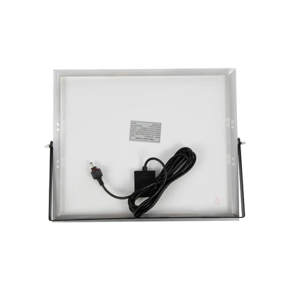 LUMOVOX 73068 Προβολέας LED 200W 10000lm 120° DC 5V με Φωτοβολταϊκό Panel 5V 12W & Επαναφορτιζόμενη Μπαταρία Li-ion 3.2V 10000mAh Αδιάβροχο IP67 Ψυχρό Λευκό 6000K - 180 x SMD2835 Sanan Chip - Γκρι Ανθρακί - Μ29.5 x Π5.5 x Υ19