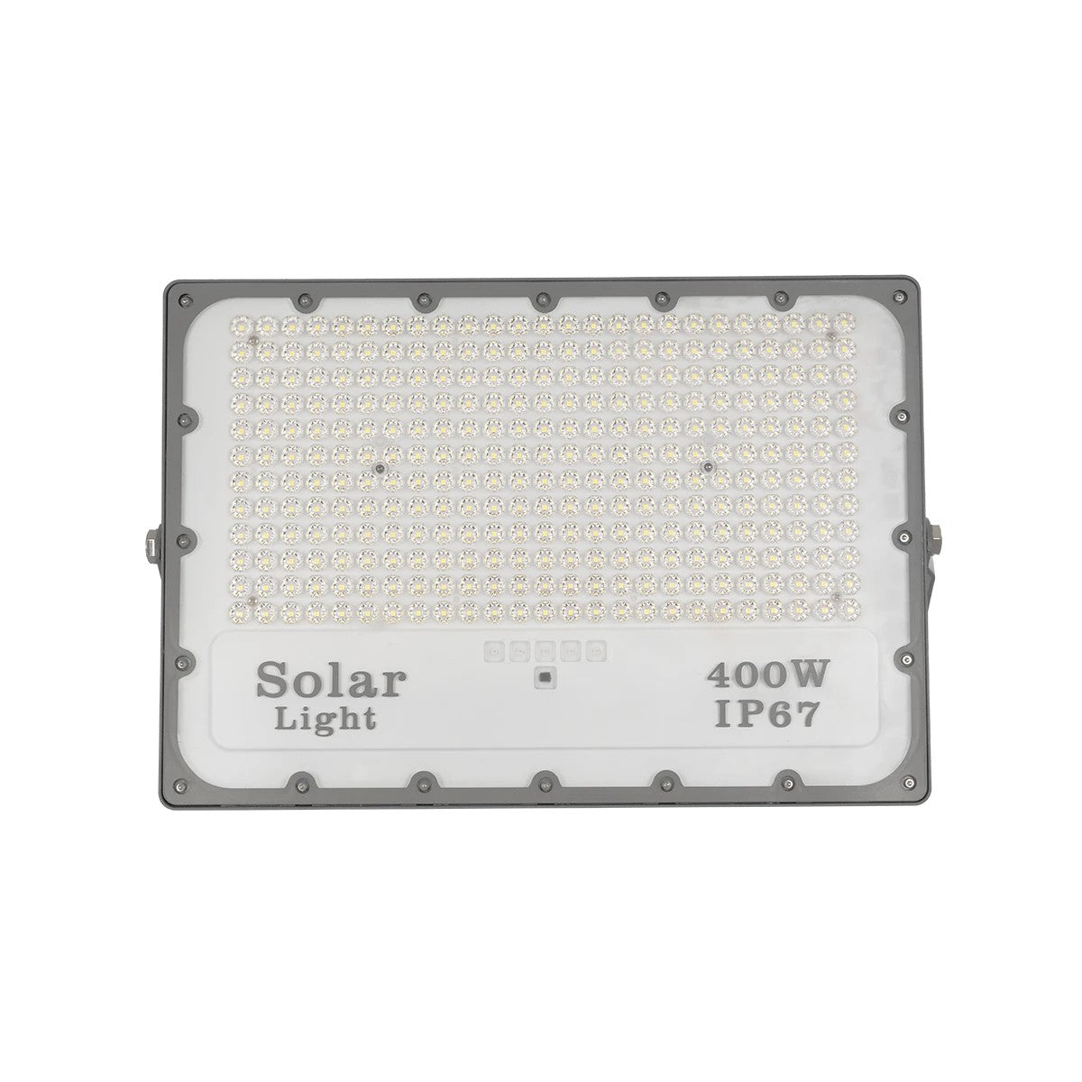 LUMOVOX 73070 Προβολέας LED 400W 20000lm 120° DC 5V με Φωτοβολταϊκό Panel 5V 25W & Επαναφορτιζόμενη Μπαταρία Li-ion 3.2V 20000mAh Αδιάβροχο IP67 Ψυχρό Λευκό 6000K - 400 x SMD2835 Sanan Chip - Γκρι Ανθρακί - Μ45 x Π7.5 x Υ30.5