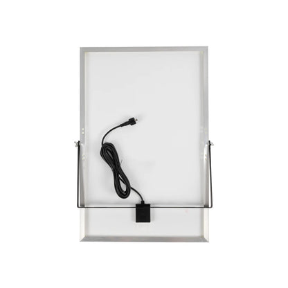 LUMOVOX 73070 Προβολέας LED 400W 20000lm 120° DC 5V με Φωτοβολταϊκό Panel 5V 25W & Επαναφορτιζόμενη Μπαταρία Li-ion 3.2V 20000mAh Αδιάβροχο IP67 Ψυχρό Λευκό 6000K - 400 x SMD2835 Sanan Chip - Γκρι Ανθρακί - Μ45 x Π7.5 x Υ30.5