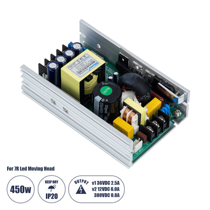 73076 Μεταλλικό Τροφοδοτικό PELV για Ρομποτική Κεφαλή 7R Moving Head 450W - AC 220-240V σε DC 12V - 36V - 380V - IP20 L12.6 x W8 x H4cm