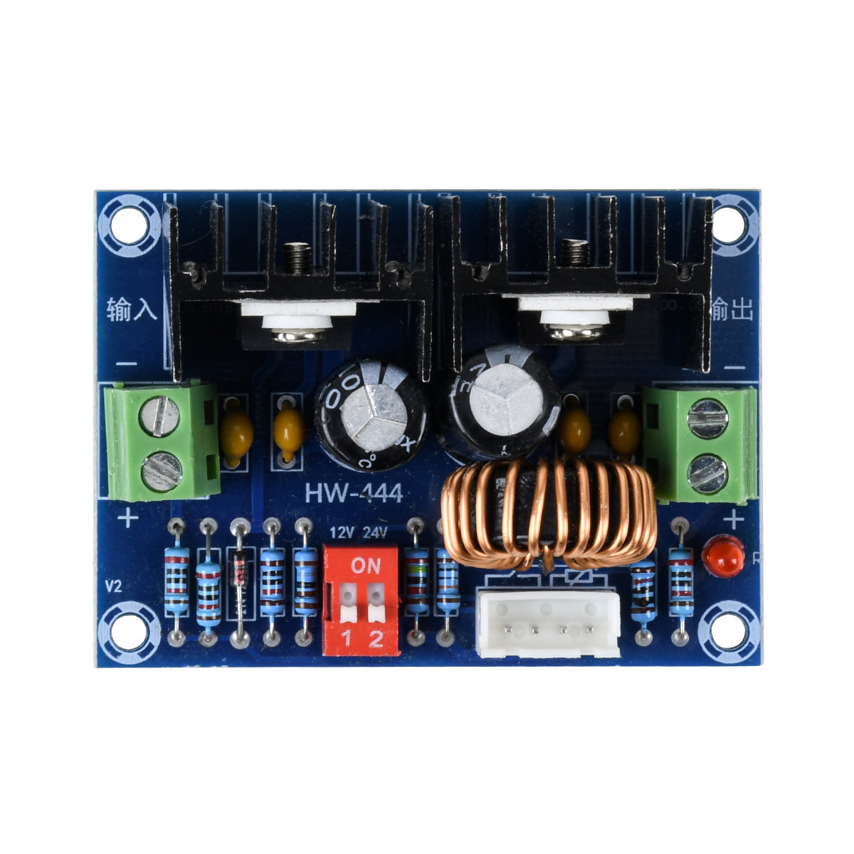 73115 Ρυθμιστής Τάσης - Voltage Regulator DC Converter Module - Input DC4-40V / Output DC1.25-36V Max Load 8A με Καλώδιο Προέκτασης Ποτενσιόμετρου Μ6 x Π4.5 x Υ2.5cm