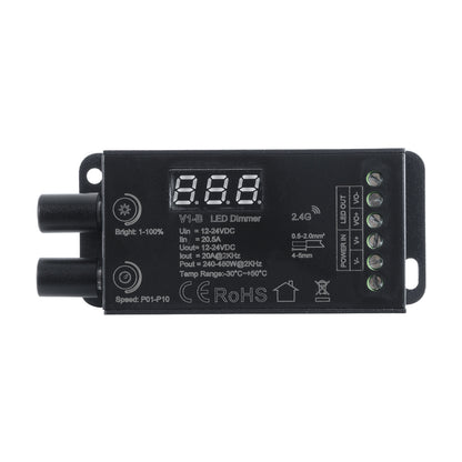 73116 V1-B SKYDANCE DC RF 2.4Ghz Dimmer Constant Voltage Controller 1 Κανάλι DC 12-24V 1 x 20.5A 480W - Max 20.5A 480W - IP20 Μ9 x Π4 x Υ2.8cm