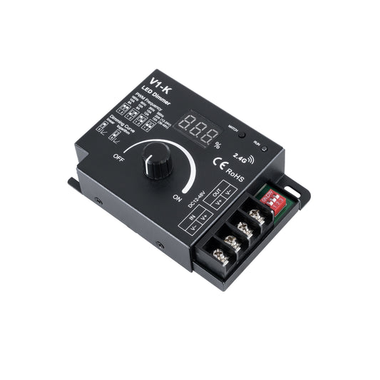 73117 V1-K SKYDANCE DC RF 2.4Ghz Dimmer PWM Frequency Controller 1 Κανάλι DC 12-24V 1 x 20A 480W - Max 20A 480W - IP20 Μ10.7 x Π7.5 x Υ3.8cm