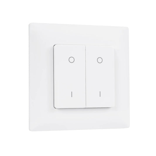 73122 PF1-2 SKYDANCE Ασύρματο Επιτοίχιο Χειριστήριο 2 Group RF 2.4Ghz DC3V IP20 - Μ8.5 x Π8.5 x Υ1.7cm