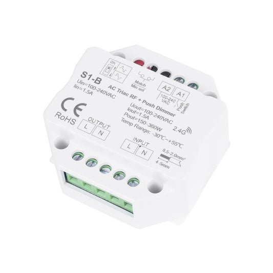 73124 S1-B+R11 SKYDANCE ΣΕΤ Dimmer & Ασύρματο Χειριστήριο Αφής 1 Group RF 2.4Ghz 1.5A Max AC100-240V (360W) - DC 3V IP20