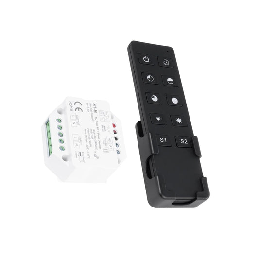 73125 S1-B+R1 SKYDANCE ΣΕΤ Dimmer & Ασύρματο Χειριστήριο Αφής 1 Group RF 2.4Ghz 1.5A Max AC100-240V (360W) - DC 3V IP20
