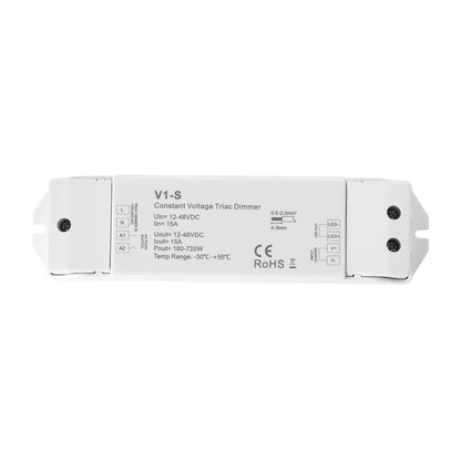 73127 V1-S SKYDANCE AC Triac Dimmer Push Dimming 1 Κανάλι DC 12-48V 1 x 15A 720W - Max 15A 720W - IP20 Μ17.5 x Π4.5 x Υ2.5cm