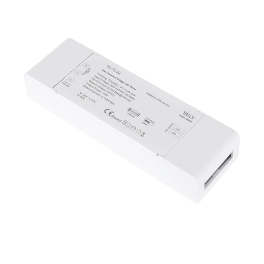 73130 TE-75-24 SKYDANCE AC Triac Dimmer Push Dimming 1 Κανάλι AC 200-240V 1 x 3.125A 75W - Max 3.125A 75W - IP20 Μ18 x Π5.7 x Υ3cm