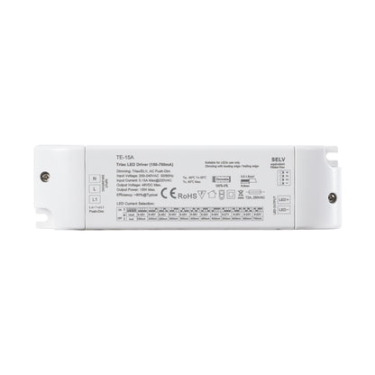 73133 TE-15A SKYDANCE AC Triac Dimmable Constant Current LED Driver Push Dimming 1 Κανάλι AC 200-240V 1 x 0.15A 15W - Max 0.15A 15W - IP20 Μ15.1 x Π4.1 x Υ3cm