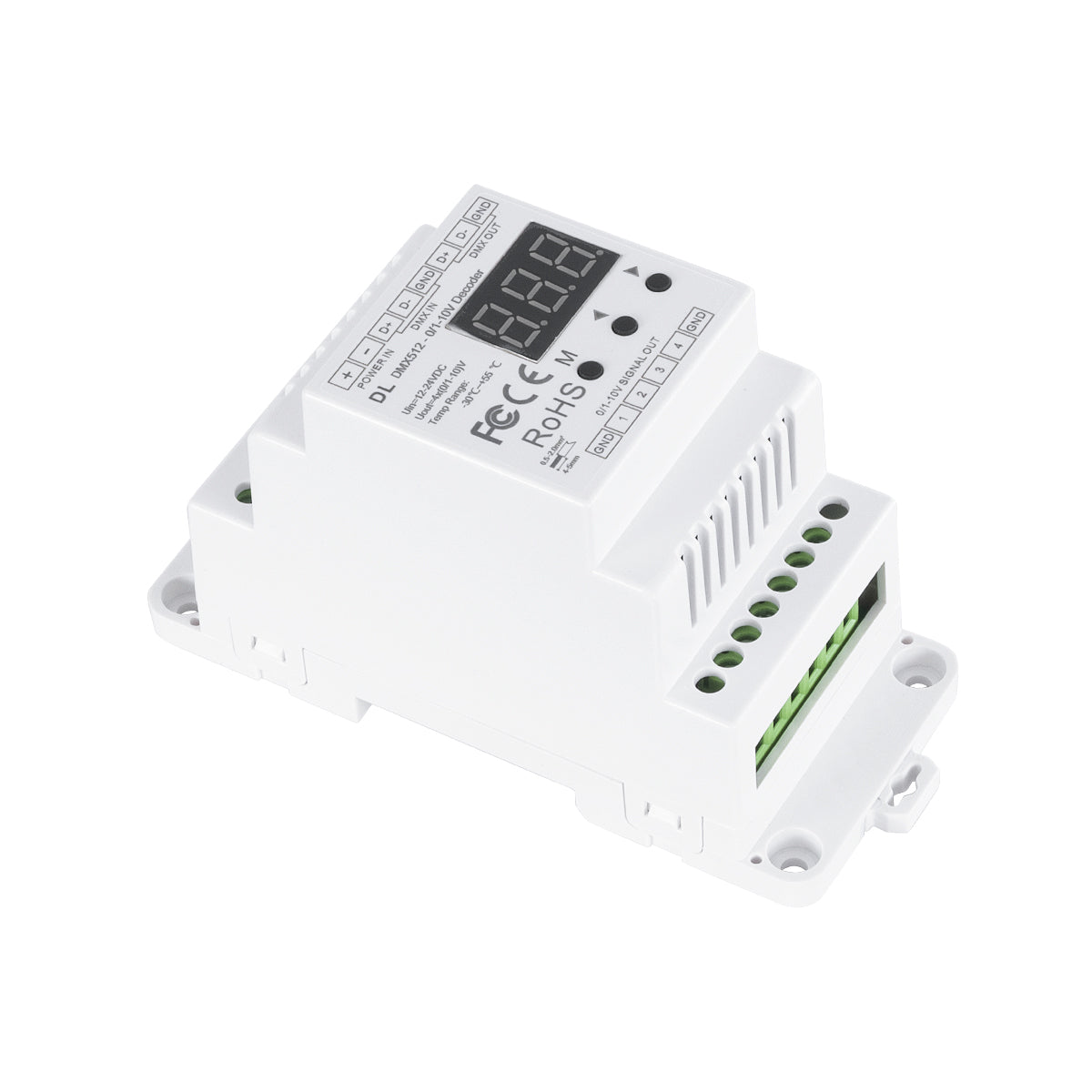 73139 DL SKYDANCE DC DMX512 Signal Amplifier Din Rail Ράγας 2 Καναλιών DC 12-48V - IP20 Μ11.5 x Π5 x Υ6.5cm