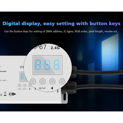 73143 DS-WP SKYDANCE DC RF 2.4Ghz DMX512 to SPI Decoder DC 5-24V - Αδιάβροχο IP65 Μ17 x Π8 x Υ4cm