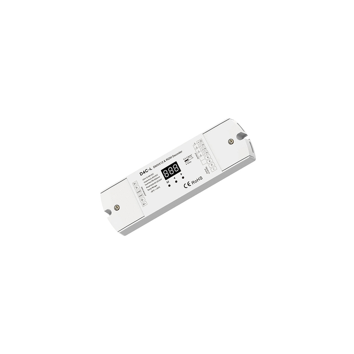 73145 D4C-L SKYDANCE DC DMX512 Constant Current & RDM Decoder 4 Καναλιών DC 12-48V 4 x 0.5A 22.5W - Max 2A 90W - IP20 Μ17 x Π5 x Υ2.5cm