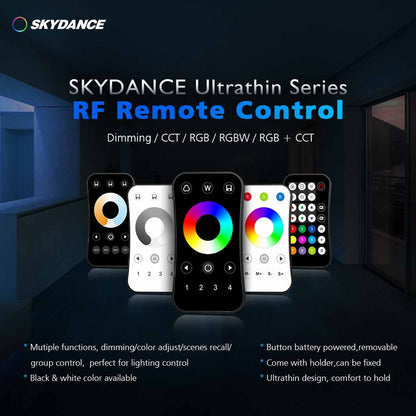 73158 R9 SKYDANCE Ασύρματο Χειριστήριο RF 2.4Ghz 1 Group για όλα τα Πολύχρωμα SKYDANCE Controller DC 3V 1 x CR2032 - IP20 Μ10.7 x Π5.8 x Υ1cm