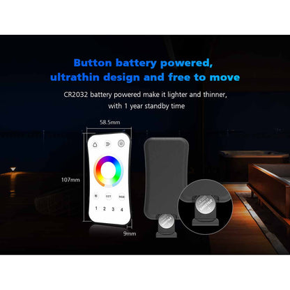 73158 R9 SKYDANCE Ασύρματο Χειριστήριο RF 2.4Ghz 1 Group για όλα τα Πολύχρωμα SKYDANCE Controller DC 3V 1 x CR2032 - IP20 Μ10.7 x Π5.8 x Υ1cm