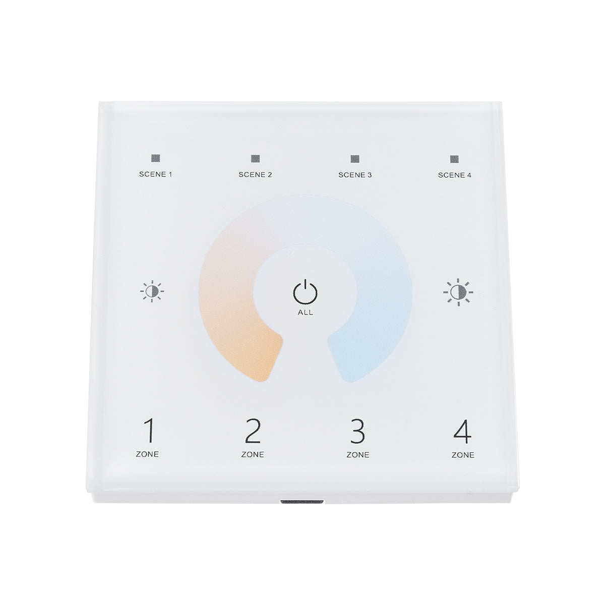 73160 T12 SKYDANCE Ασύρματο DMX512 Επιτοίχιο Χειριστήριο RF 2.4Ghz 4 Group για όλα τα SKYDANCE DMX512 Controller AC 100-240V Max 0.1A - IP20 Μ8.5 x Π8.5 x Υ3.5cm