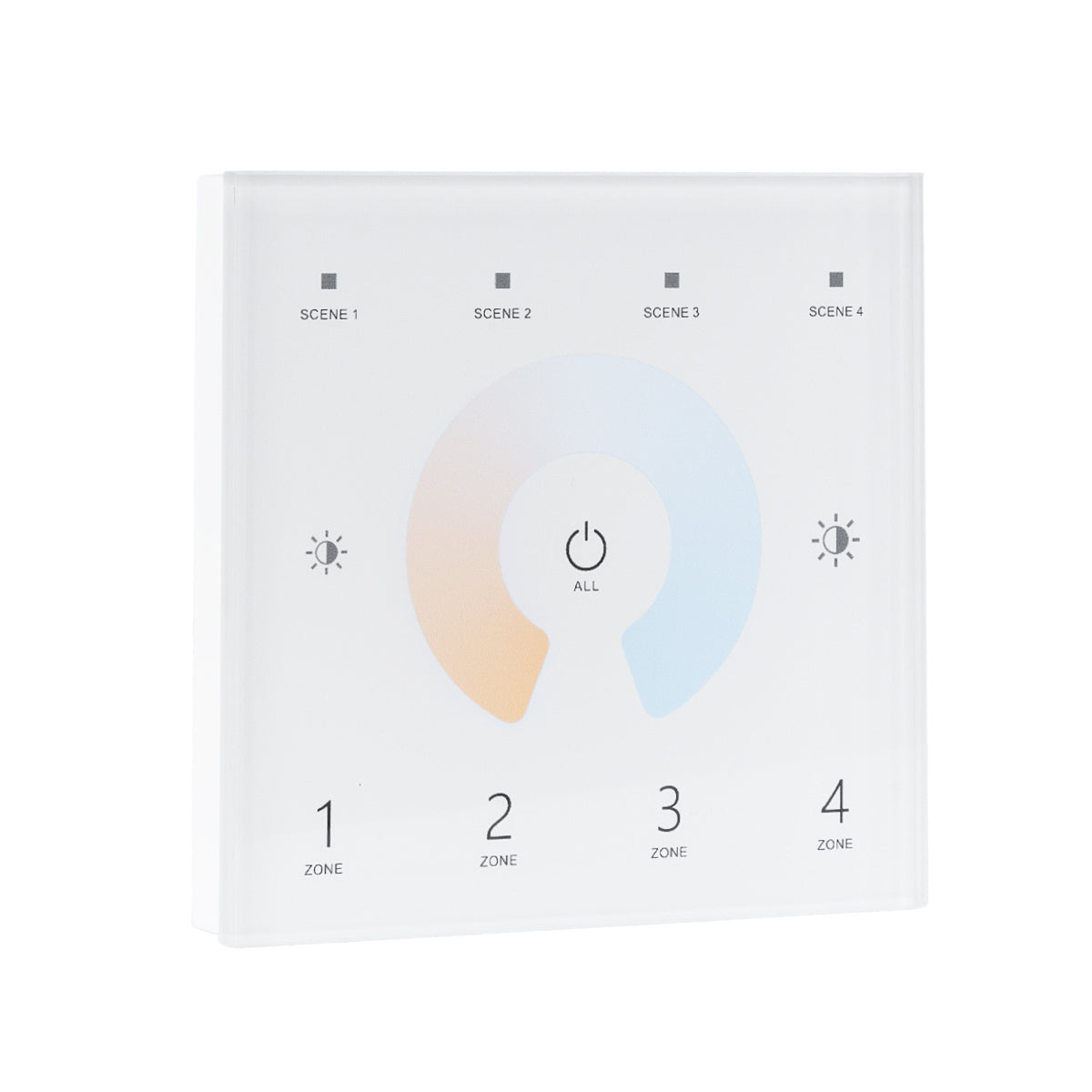 73160 T12 SKYDANCE Ασύρματο DMX512 Επιτοίχιο Χειριστήριο RF 2.4Ghz 4 Group για όλα τα SKYDANCE DMX512 Controller AC 100-240V Max 0.1A - IP20 Μ8.5 x Π8.5 x Υ3.5cm