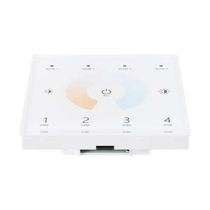 73160 T12 SKYDANCE Ασύρματο DMX512 Επιτοίχιο Χειριστήριο RF 2.4Ghz 4 Group για όλα τα SKYDANCE DMX512 Controller AC 100-240V Max 0.1A - IP20 Μ8.5 x Π8.5 x Υ3.5cm