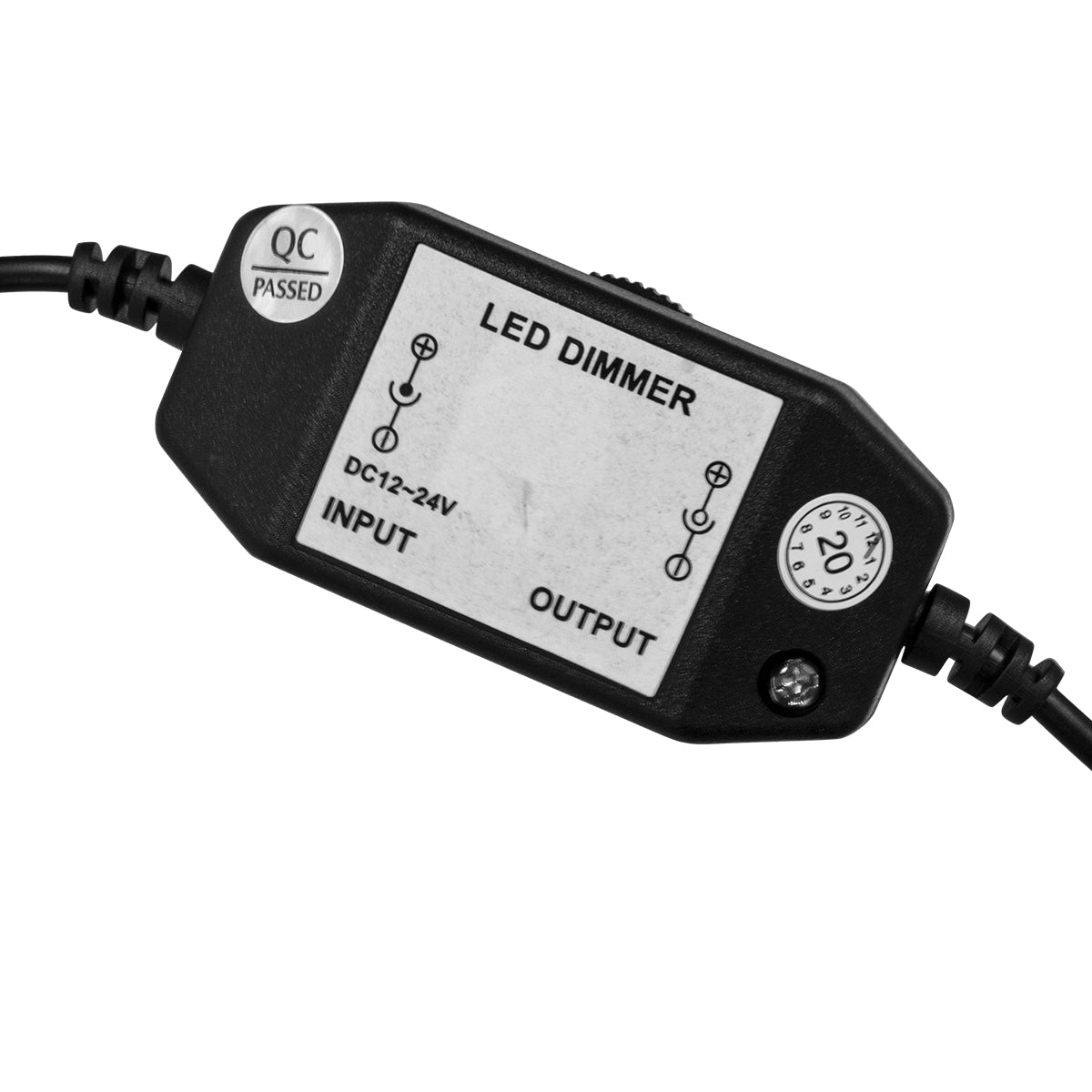 DIMMERANO 73306 Διακόπτης On/Off & Dimming με 1 x 5A 120W Κανάλι DC 12-24V 5A 120W Max IP20 - Μαύρο - Μ25 x Π3.2 x Υ3.3