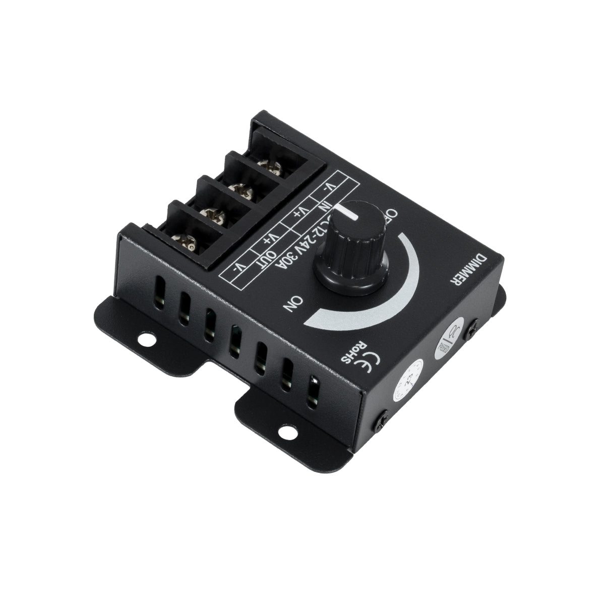 73316 T4 DC Dimmer High Speed Controller 1 Καναλιού DC 12-24V 1 x 30A 720W - Max 30A 720W - IP20 Μ8.5 x Π6.5 x Υ2cm