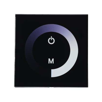 73318 Επιτοίχιο Dimmer Touch - Αφής 1 Καναλιου DC 12-24V 1 x 12A 288W - Max 12A 288W - IP20 Μ9 x Π9 x Υ3.5cm