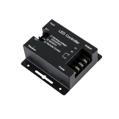 CCTCONTROLLER 73351 Σετ Dimmer / Controller με RF Ασύρματο Χειριστήριο με 2 x 6A 144W Κανάλια DC 12-24V 12A 288W Max IP20 - RF2.4Ghz SYNC - Μ8.3 x Π8.3 x Υ3.2