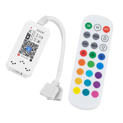 73404 Ασύρματος Smart Home Wi-Fi LED RGBW Controller με 2 Εξόδους RGBW και Χειριστήριο 2.4Ghz RF DC 12V Max 144W - DC 24V Max 288W