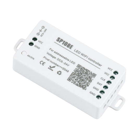 73409 SP108E Ασύρματος WiFi LED FULL COLOR Magic Digital Pixel Controller iOS/Android για LED Digital Πολύχρωμα και Μονόχρωμα Προϊόντα DC 5-24V 1 x 2048 IC Max