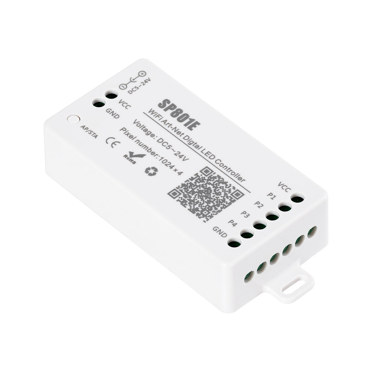 73415 SP801E Ασύρματος WiFi Art-Net LED FULL COLOR Magic Digital Pixel Controller iOS/Android για LED Digital Πολύχρωμα και Μονόχρωμα Προϊόντα DC 5-24V 4 x 1024 IC Max