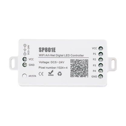 73415 SP801E Ασύρματος WiFi Art-Net LED FULL COLOR Magic Digital Pixel Controller iOS/Android για LED Digital Πολύχρωμα και Μονόχρωμα Προϊόντα DC 5-24V 4 x 1024 IC Max