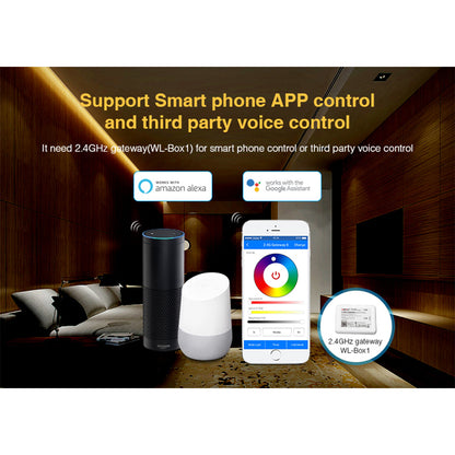 73422 LS2 Mi-BOXER DC RF 2.4Ghz 5 in 1 Dimmer High Speed Controller / Dimmer 5 Καναλιών DC 12-24V 5 x 3A 72W - Max 15A 360W - IP20 RGBW+WW Μ13 x Π5 x Υ2.5cm