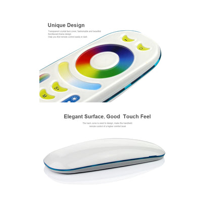 73434 FUT092 Mi-Light Ασύρματο Χειριστήριο Αφής RF 2.4Ghz 4 Group για όλα τα RGBW+WW Mi-BOXER Controller DC 3V 2 x AAA - IP20 Λευκό - Μ13.7 x Π5.5 x Υ2cm